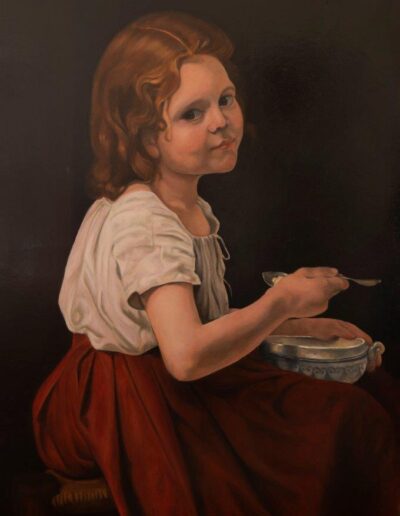 Little girl child "After Bouguereau"